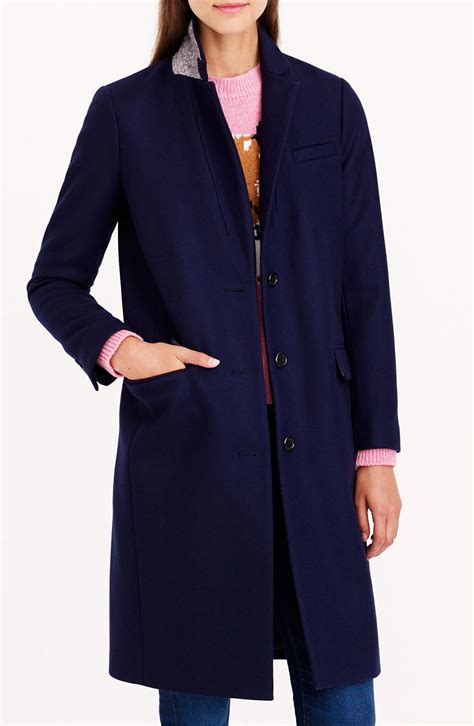 Classic Coat Navy Blue Cashmere 